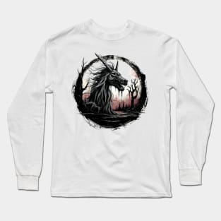 Creepy Unicorn Long Sleeve T-Shirt